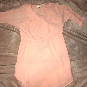 light pink casual dress
